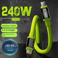 Câble de données à charge rapide 240W en gel de silicone pour smartphone et tablette avec charge rapide intelligente compatible USB-C