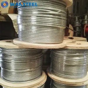 AISI304 7X19 stainless steel wire rope 4 milímetros 6mm 8mm 10mm