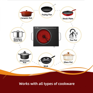 <span class=keywords><strong>Estufas</strong></span> de cerámica infrarrojas eléctricas de un solo vidrio con perilla estufa de cocina infrarroja - Product Image 2
