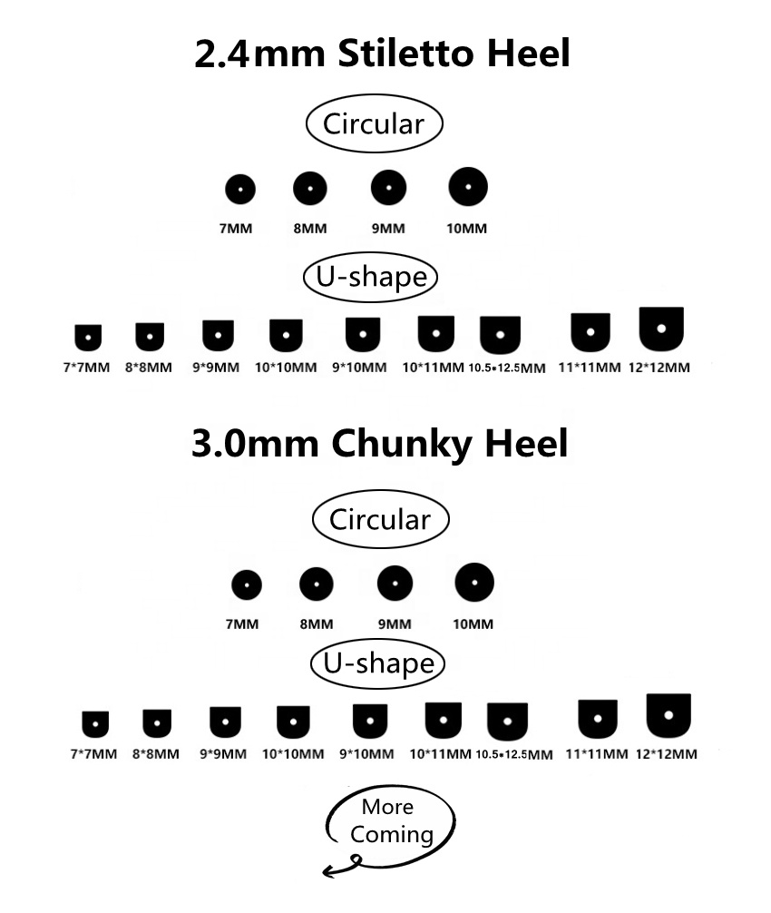 Kit 3 Paires De Plaques Métalliques Pour Talons - Protège-semelles, Réparation Facile - Pour Chaussures Homme