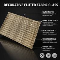 Panneau de verre tissé laminé trempé sur mesure, sécurité, intimité, diffusion de la lumière décorative pour cloison intérieure