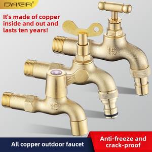 Buse de <span class=keywords><strong>robinet</strong></span> verrouillable 1/2 \ "3/4 \" tout en cuivre pour la maison et l'<span class=keywords><strong>extérieur</strong></span> Lavage de voiture <span class=keywords><strong>Robinet</strong></span> de machine <span class=keywords><strong>à</strong></span> laver en laiton <span class=keywords><strong>à</strong></span> <span class=keywords><strong>clé</strong></span> Wang Xiaoxiang - Product Image 5