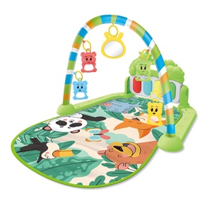 Tapis de jeu musical interactif pour bébé avec <span class=keywords><strong>piano</strong></span>, support orthopédique pour la colonne vertébrale, 3 couches de PVC, cadeau pour nouveau-né, espace de jeu sécurisé - Product Image 6