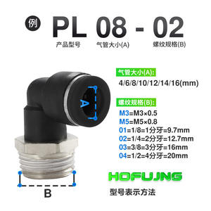 Raccord rapide pneumatique en laiton PC8-02 PL6-M5/PC4-M5 PC6-M5 Raccord droit fileté PC10-03 Type de raccord pneumatique - Product Image 5