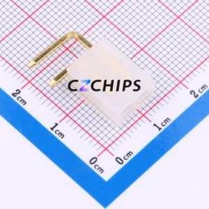 DLL-5569-2AW-GOLD Wire-to-Board Pin Header Bent Lead Through Hole,P=4.2mm Connector 2x1P 4.2mm Right Angle Insert 2P - Product Image 1