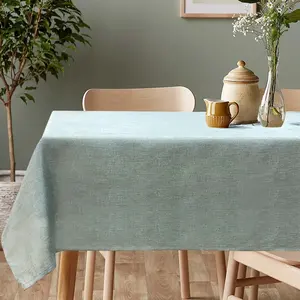 Özel renkli kapalı Polyester keten düğün masa örtüsü masa örtüsü yıkanabilir su geçirmez Rubbing arak masa örtüsü için parti