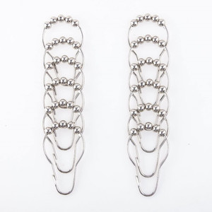 Crochets métalliques à Double glissement antirouille pour tringles de douche de salle de bain 12 anneaux de <span class=keywords><strong>rideau</strong></span> de douche - Product Image 3