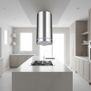 <span class=keywords><strong>Hotte</strong></span> aspirante électrique 220V en acier inoxydable, modèle Island Extractor, circulaire, à encastrer au plafond, cheminée supérieure, pour usage domestique - Product Image 5