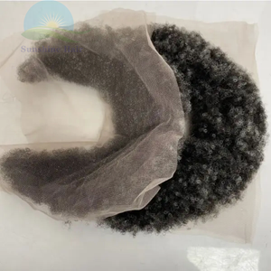 100 vrais cheveux humains indiens Remy barbes pleine dentelle Base 4mm <span class=keywords><strong>Afro</strong></span> crépus Curl 1b gris vieux hommes Mustash - Product Image 5