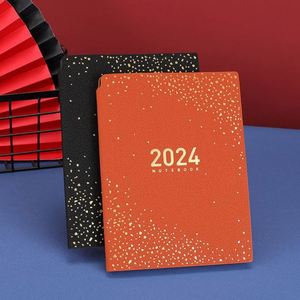 Agenda de Negocios Premium de Tapa Blanda de Cuero A5, Planificador Anual 2024 con Calendario Diario de 365 Días, Encuadernado Cosido con Hilo - Opción de Regalo - Product Image 4