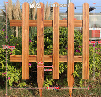 Valla de Madera Carbonizada de Estilo Rústico Anticorrosiva para Jardín Exterior