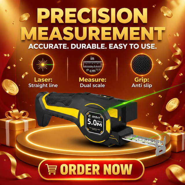 DIY 2-in-1 Green Cross Line Laser Level 5m Tape Measure High Precision Dual Lasers IP54 Waterproof 2mm Accuracy Class 1 Laser