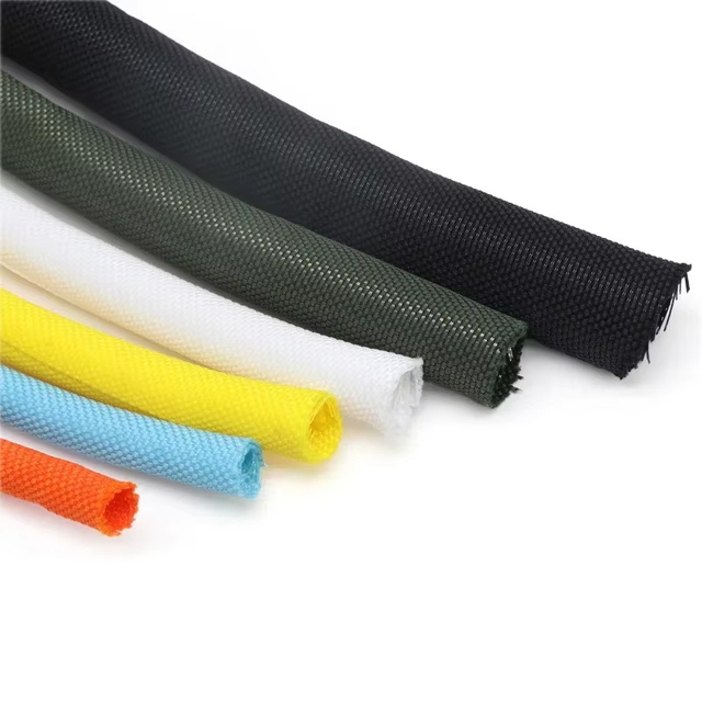 Polyester UV Resistant Flame Retardant Insulation Wire Cable Protector Sleeve Winding Pipe Cord Loom Tubing