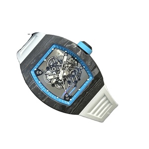 Montre mécanique de luxe de haute qualité avec mouvement tourbillon, boîtier en fibre de carbone, montre pour homme avec bracelet en caoutchouc - Product Image 2