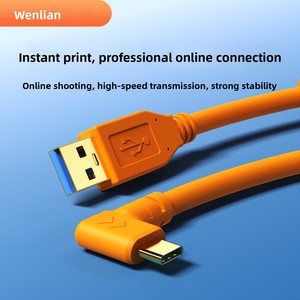 Câble USB 3.0 vers USB-C à angle droit (26,2 pieds) Transfert rapide entre appareil photo et ordinateur Orange (8 m) - Product Image 5
