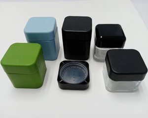 Nắp Đôi Nắp Nhựa Độc Đáo Hình Vuông Trẻ Em Chống Thủy Tinh Kem Mỹ Phẩm Jar Cho Chăm Sóc Da Kem Dưỡng Da Kem Mắt - Product Image 6