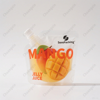 Feuille d'aluminium en plastique de forme spéciale imprimée sur mesure Stand up sac de poche à bec verseur pour jus de fruits liquide 250ml 500ml 1000ml 5 litres