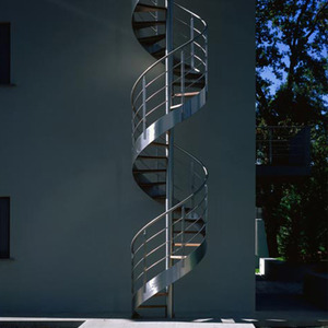 Viga de aço inoxidável preço barato design interior escadas redondas para escada em espiral de madeira - Product Image 6
