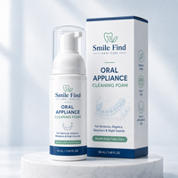 Mousse nettoyante pour appareils dentaires Smile Find, dentifrice en mousse sans peroxyde, mousse blanchissante pour aligneurs