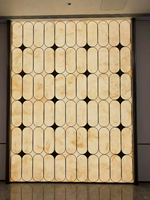 Comptoir de salle de bain en marbre artificiel translucide Phoenix ignifuge, moderne et sur mesure, grande dalle murale intérieure de luxe