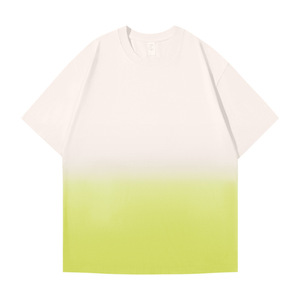 LMT2158 T Shirt Factory Supply Wholesale Custom 250 Gsm 100% Cotton Gradient Color T Shirts Women's Men's T-Shirts - Product Image 3
