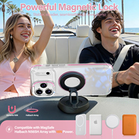 Funda Transparente con Diamantes para iPhone 17 Pro Max, 17, 16, 15, 14, 13, 12, 11, Magnética con Soporte Giratorio de 360°, Nuevo Diseño