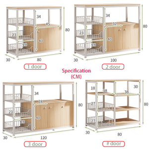 Estante de almacenamiento de <span class=keywords><strong>cocina</strong></span> multicapa con armario para ollas, estante para frutas y verduras, <span class=keywords><strong>tienda</strong></span> de <span class=keywords><strong>cocina</strong></span> para el hogar para especias y alimentos - Product Image 4