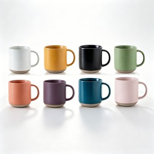 Mug en céramique de 360 ml de haute qualité avec logo <span class=keywords><strong>personnalisé</strong></span> gravé au laser, tasse à café en poterie pour le petit-déjeuner, idéal pour les cadeaux, fabrication moderne - Product Image 1