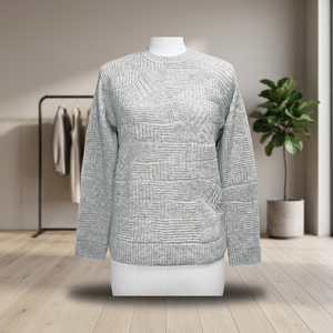 เสื้อกันหนาวไหมพรมถักแบบหนา ดีไซน์ทันสมัย ราคาสมเหตุสมผล สำหรับผู้หญิง คอวี แขนยาว เหมาะสำหรับเล่นสกี ผลิตจากผ้าไนลอนผสมขนสัตว์ - Product Image 3
