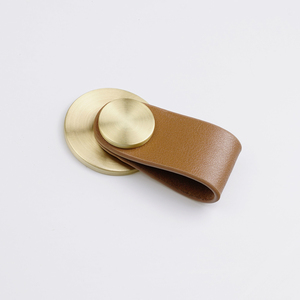 Tirette en <span class=keywords><strong>cuir</strong></span> Meubles Monotrou de Tirage Pour Portes Armoires Tiroirs <span class=keywords><strong>Bouton</strong></span> - Product Image 6