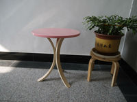 Table basse ronde en bois courbé K/D moderne Meubles de salon en bois massif pour usage domestique