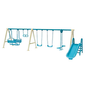 Ensemble de balançoires d'extérieur pour enfants, balançoires pour communautés et <span class=keywords><strong>parcs</strong></span>, cadre de balançoire à grande échelle, balançoire à deux places pour enfants - Product Image 4