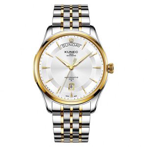 Montre mécanique personnalisée pour homme avec affichage jour/date, mouvement suisse exclusif, position de la couronne sur le cadran - Product Image 3