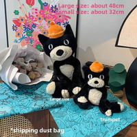 Peluche chat noir porte-bonheur Jelly Cat du 25e anniversaire du Royaume-Uni, avec rembourrage en coton PP super doux, 31cm-50cm, cadeau pour enfants