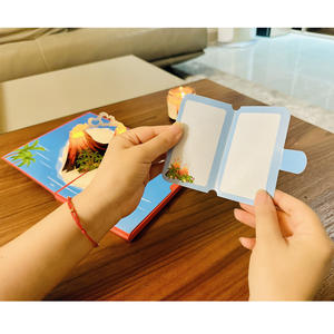<span class=keywords><strong>Carte</strong></span> de voeux pop-up 3D pour enfants, anniversaire surprise, dessin animé, volcan fantastique, lumières LED, matériel de Noël en papier, en stock - Product Image 4