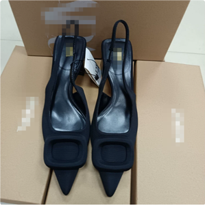 ZA * Marca Zapatos de mujer Tacones medios cortos Sandalias puntiagudas Slingback Bombas de tacón de moda Mujeres Sexy Tacones finos Sandalias Zapatos - Product Image 2