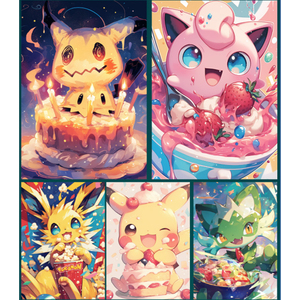 JPS Karte Festival de Comida Chino de <span class=keywords><strong>Pokémon</strong></span> Parte 2, Caja Sorpresa de Cartas Coleccionables A5 con Estampado Dorado, Regalo, Caja de Sobres de <span class=keywords><strong>Pokémon</strong></span> - Product Image 3