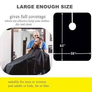 Capa de Peluquería Impermeable de Poliéster con Logotipo Personalizado, Cierre de Broche Ajustable en la Cintura, 160x140cm, para Corte de Cabello en Salón - Product Image 3