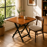 Table à manger moderne pliable carrée en bois, gain de place, pour la maison, la cuisine, les petits appartements, la salle à manger, design de meubles compacts