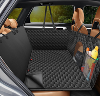 Housse de siège de voiture détachable 600D étanche pour hamac pour chien Support à fond dur pour extension de siège arrière anti-rayures 400lbs pour chiens