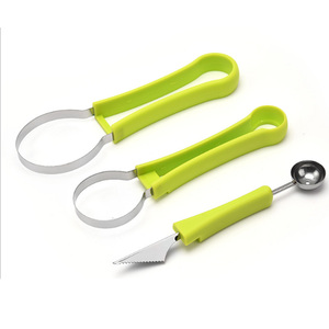 Ensemble de cuillères à fruits multifonctionnelles en acier inoxydable, très vendu, 3 en 1, gadget de cuisine pour couper les fruits - Product Image 2