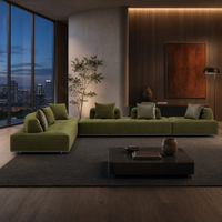 Modulares Italienisches Minimalistisches Stoffsofa Erweiterbar Wandelbar Villa Tiefgründige Anpassung Möglich Moderne Wohnzimmermöbel