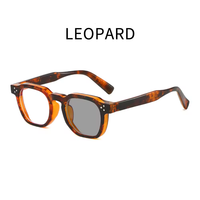 Lunettes photochromiques vintage anti-lumière bleue, monture épaisse à trois rivets, lunettes d'ordinateur pour hommes