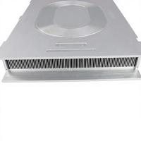 Refroidisseur de processeur à eau pour boîtier d'ordinateur avec dissipateur thermique en cuivre et aluminium, faible bruit 20dBA, usinage CNC, 2.4W, 28CFM
