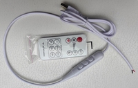 Gradateur LED à bouton de luminosité alimenté par USB DC5V avec télécommande RF à 3 touches et fonction de mémoire pour bande COB couleur unique