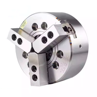 Mandrin de tour hydraulique à 3 mors en acier de 110 mm, haute précision (0,02 mm), 8000 tr/min, avec trou traversant