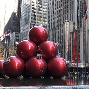 Addobbi per Capodanno e Natale Decorazioni per Negozi Sfera in Acciaio Inossidabile Argento/Oro/Rosso Grande Palla per Albero di Natale - Product Image 5