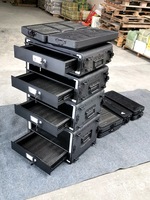 Amplificateur de puissance numérique ABS noir 19 pouces 2U Rack Case Plastic PE Rack Case Road flight case rack