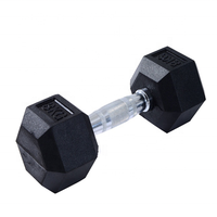 En gros 20kg revêtement en caoutchouc kurz hantel mancuernas de gym livraison poids personnalisé haltère ensemble hexagonale hex haltères