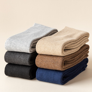 OEM Winter Tube <strong>Socks</strong> Wholesale Custom Logo <strong>Knee</strong> <strong>High</strong> Cotton Warm Length Snow Fluffy Soft Cushion Terry Crew Customizable Logo - Product Image 3